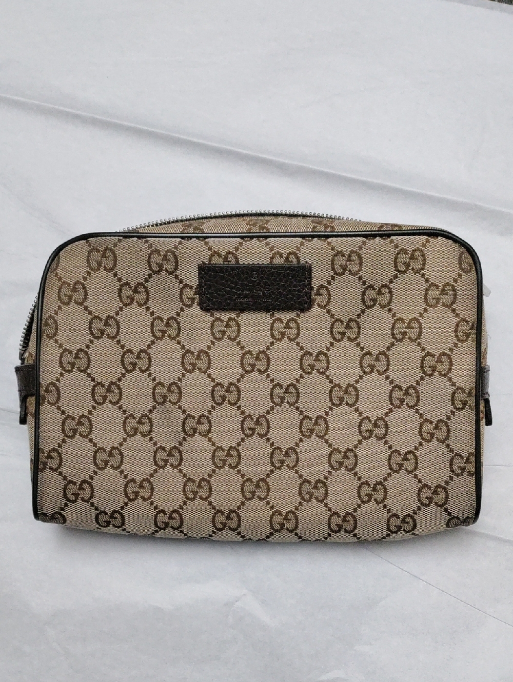 Gucci Beige and Brown GG Canvas Fanny Pouch